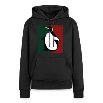 manchot - Sweat à capuche Premium bio Femme - noir - Devant - Julia (174cm)