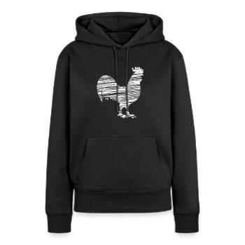 robinet - Sweat à capuche Premium bio Femme - noir - Devant - Julia (174cm)