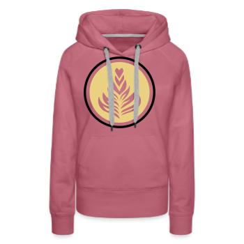 Kaffee Barista Cafe - Frauen Premium Bio Hoodie - Malve - Vorne - Isabella (175cm)