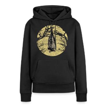 Fledermaus Blut Nachtaktiv - Frauen Premium Bio Hoodie - Schwarz - Vorne - Julia (174cm)