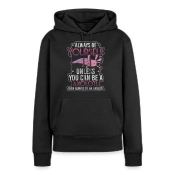 Axolotls Lurch Amphibiens - Sweat à capuche Premium bio Femme - noir - Devant - Julia (174cm)