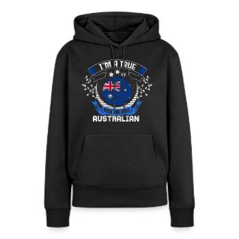 Australie Kangaroo Continent Cadeau - Sweat à capuche Premium bio Femme - noir - Devant - Julia (174cm)