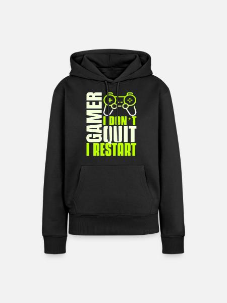 Gaming esports Gamer - Frauen Premium Bio Hoodie - Schwarz
