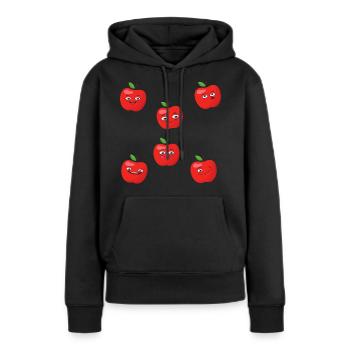 Apples - Women’s Premium Organic Hoodie - black - Front - Julia (174cm)