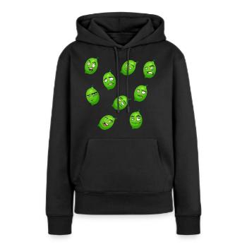 Lime - Women’s Premium Organic Hoodie - black - Front - Julia (174cm)