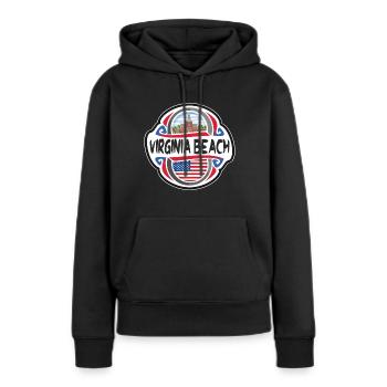 Virginia Beach Vereinigte Staaten Vereinigte Staaten Flagge Reise Souve - Frauen Premium Bio Hoodie - Schwarz - Vorne - Julia (174cm)