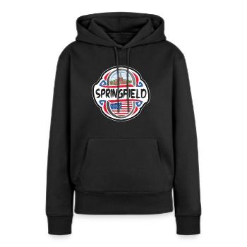 Springfield USA Flagge Reisesouvenir - Frauen Premium Bio Hoodie - Schwarz - Vorne - Julia (174cm)
