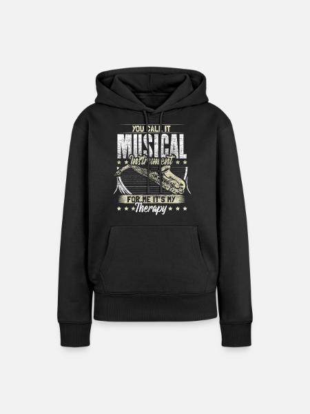 Saxophon Blasinstrument Musiker Geschenkidee - Frauen Premium Bio Hoodie - Schwarz