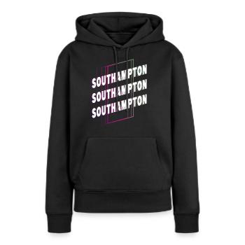 Southampton England UK Stadt Schrift Skyline - Frauen Premium Bio Hoodie - Schwarz - Vorne - Julia (174cm)