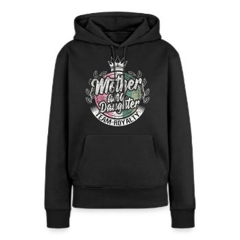 Mutter Tochter Mutterliebe Geschenkidee - Frauen Premium Bio Hoodie - Schwarz - Vorne - Julia (174cm)