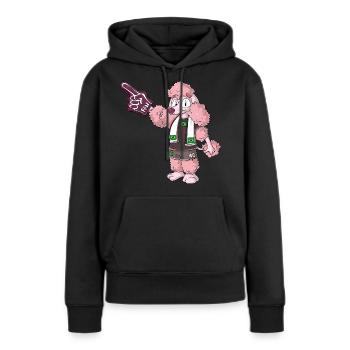 Fan Poodle Brazil - Women’s Premium Organic Hoodie - black - Front - Julia (174cm)