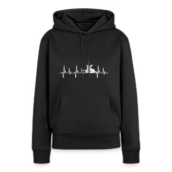 Chemise de triathlon, Triathlet Geschenkidee Triathlète - Sweat à capuche Premium bio Femme - noir - Devant - Julia (174cm)