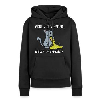 Veni Vidi Vomitus - Frauen Premium Bio Hoodie - Schwarz - Vorne - Julia (174cm)