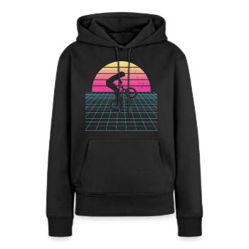 Bike Herren Radfahren bmx jungen bmx bmx fahrrad - Frauen Premium Bio Hoodie - Schwarz - Vorne - Julia (174cm)