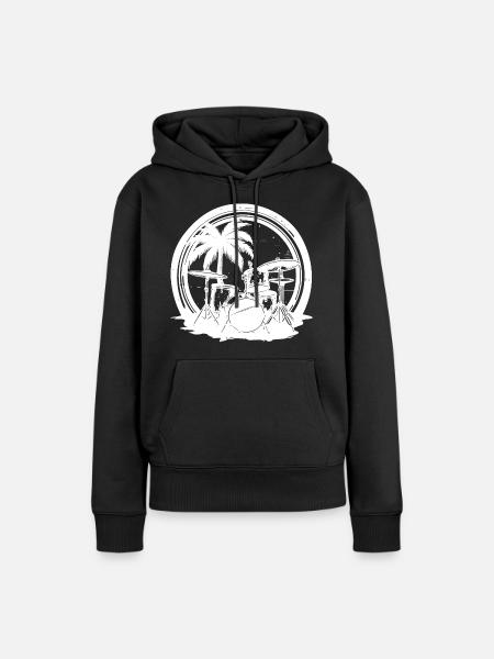 Schlagzeug - Frauen Premium Bio Hoodie - Schwarz