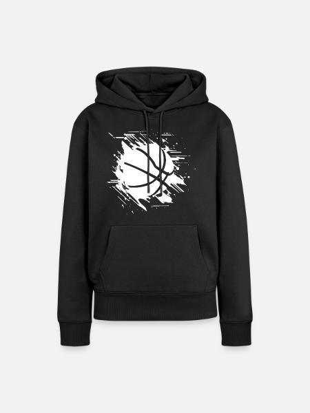 Basketball Grafik - Frauen Premium Bio Hoodie - Schwarz