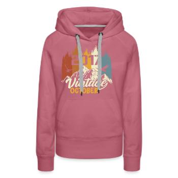 Né Octobre 2017 - Anniversaire Octobre 2017 - Sweat à capuche Premium bio Femme - mauve - Devant - Isabella (175cm)