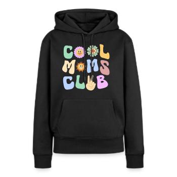 Cool Moms Club - playful design - Women’s Premium Organic Hoodie - black - Front - Julia (174cm)