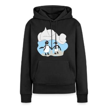 Two penguins - Women’s Premium Organic Hoodie - black - Front - Julia (174cm)