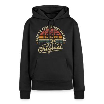 1995 Geboren im oktober 1995 Jahrgang oktober 1995 - Frauen Premium Bio Hoodie - Schwarz - Vorne - Julia (174cm)