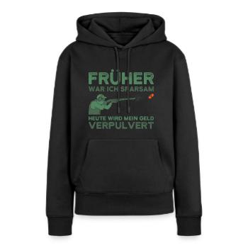 Tontaubenschießen Wurfscheiben Schiessen - Frauen Premium Bio Hoodie - Schwarz - Vorne - Julia (174cm)