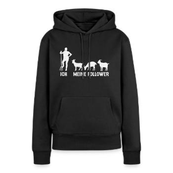 Ziegen Ziegenbock Landwirtin Ziege - Frauen Premium Bio Hoodie - Schwarz - Vorne - Julia (174cm)