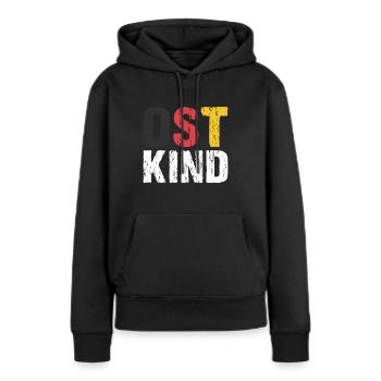 Ost Kind DDR Osten Ossi - Frauen Premium Bio Hoodie - Schwarz - Vorne - Julia (174cm)