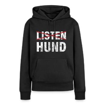 Hund, Listenhund, Kampfhund, Rassenliste - Frauen Premium Bio Hoodie - Schwarz - Vorne - Julia (174cm)