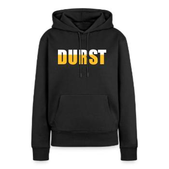 Durst (b) - Frauen Premium Bio Hoodie - Schwarz - Vorne - Julia (174cm)