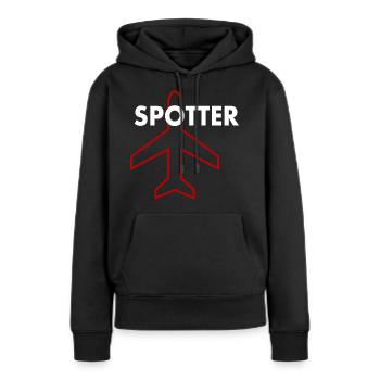 Planespotter Flugzeug Beobachter - Frauen Premium Bio Hoodie - Schwarz - Vorne - Julia (174cm)