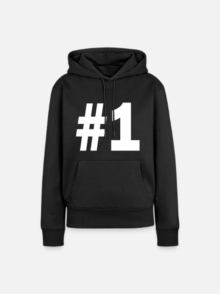 1 - Frauen Premium Bio Hoodie - Schwarz