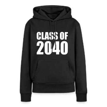 Class of 2040 - Women’s Premium Organic Hoodie - black - Front - Julia (174cm)
