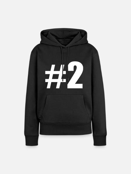 #2 - Frauen Premium Bio Hoodie - Schwarz