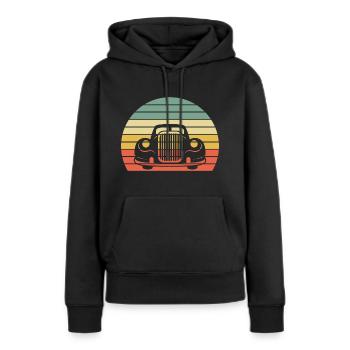 Classic Car Vintage Geschenk - Frauen Premium Bio Hoodie - Schwarz - Vorne - Julia (174cm)