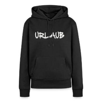 URLAUB - Frauen Premium Bio Hoodie - Schwarz - Vorne - Julia (174cm)