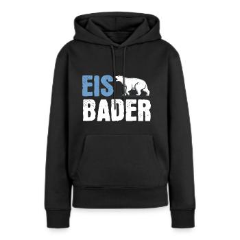 Eisbaden Eisbaden Winterbaden Eisschwimmen - Frauen Premium Bio Hoodie - Schwarz - Vorne - Julia (174cm)