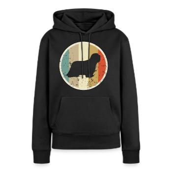 Bearded Collie - Frauen Premium Bio Hoodie - Schwarz - Vorne - Julia (174cm)