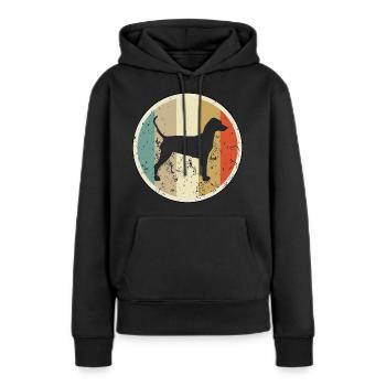 Deutscher Pinscher - Frauen Premium Bio Hoodie - Schwarz - Vorne - Julia (174cm)