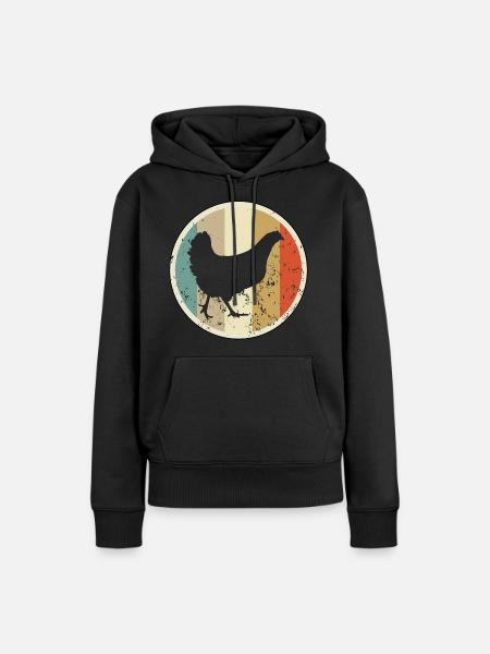 Huhn Hühner Henne - Frauen Premium Bio Hoodie - Schwarz