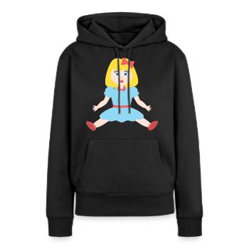 Poupée - Sweat à capuche Premium bio Femme - noir - Devant - Julia (174cm)