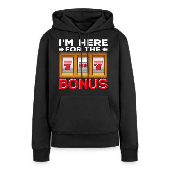 Spielautomat Glücksspiel Lustiger Casino Fan - Frauen Premium Bio Hoodie - Schwarz - Vorne - Julia (174cm)