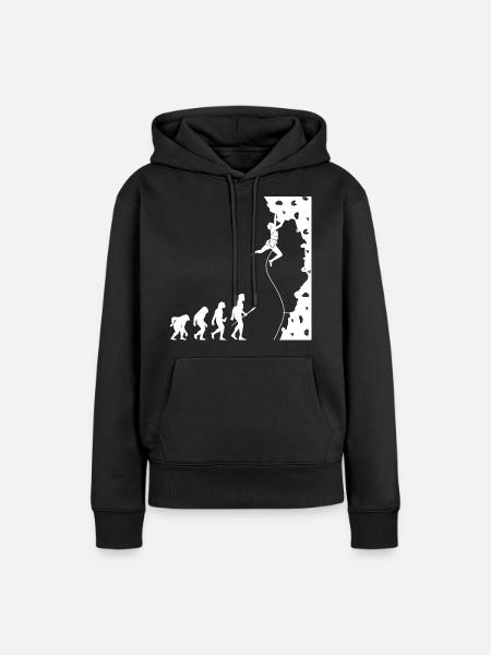 Kletterer Evolution Bouldering Climber - Frauen Premium Bio Hoodie - Schwarz