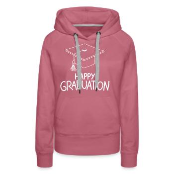 Examen de fin d’études universitaires - Sweat à capuche Premium bio Femme - mauve - Devant - Isabella (175cm)