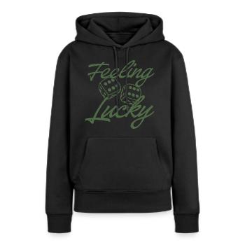 Scénario de Healing Dice - Sweat à capuche Premium bio Femme - noir - Devant - Julia (174cm)