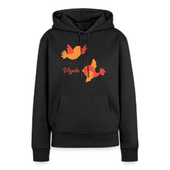 Vögeln - Frauen Premium Bio Hoodie - Schwarz - Vorne - Julia (174cm)