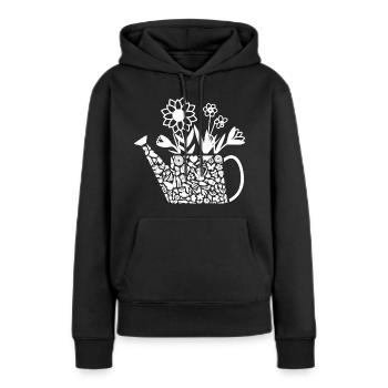 Jardinier Jardinier Dames Jardinier - Sweat à capuche Premium bio Femme - noir - Devant - Julia (174cm)