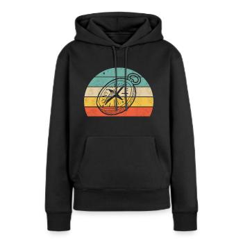 Outdoor - Frauen Premium Bio Hoodie - Schwarz - Vorne - Julia (174cm)