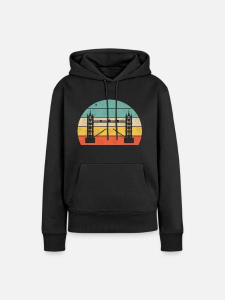 Tower Bridge Shirt - Frauen Premium Bio Hoodie - Schwarz