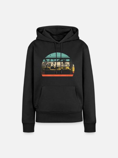 lost place - Frauen Premium Bio Hoodie - Schwarz
