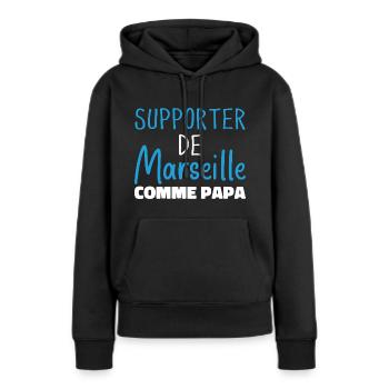 Child Humor Marseille Unterstützer von Marseille - Frauen Premium Bio Hoodie - Schwarz - Vorne - Julia (174cm)